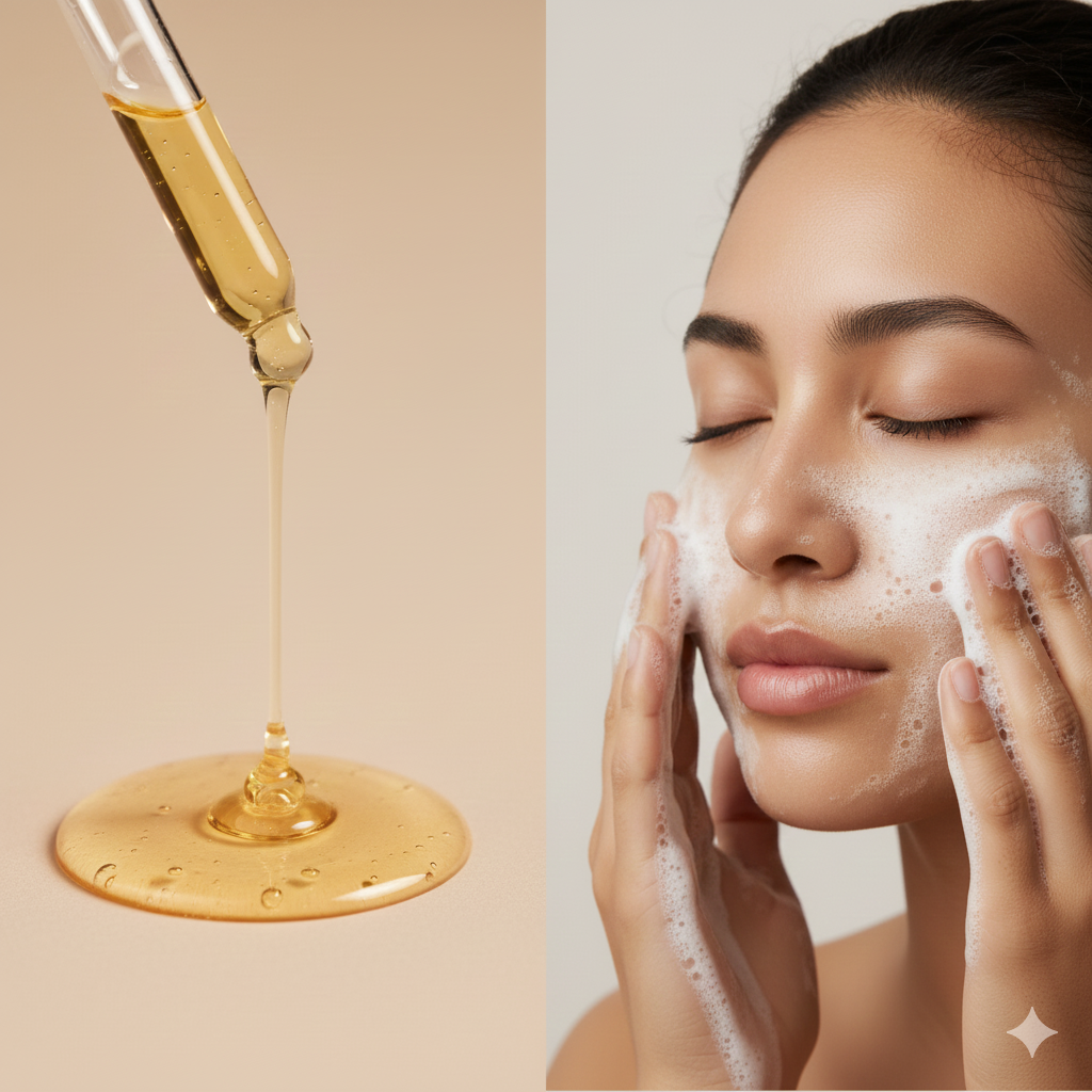 Le double nettoyage : la première promesse d’une peau lumineuse